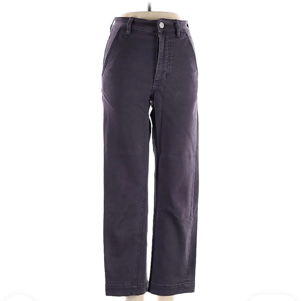 Women’s purple cropped straight leg pants